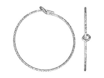 Criolla Brillante Con Cierre De Gancho, 20 mm, Plata 925, Bolsa De 3 Pares - Imagen Estandar - 1