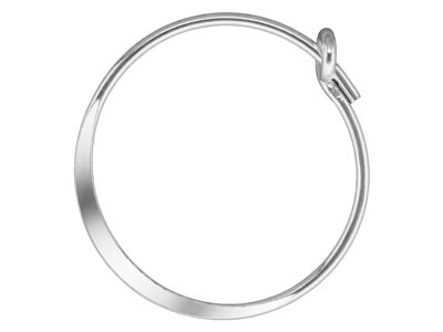 Aros De Tipo Criolla De Hilo Plano 15 mm, Plata 925, Bolsa De 3 Pares - Imagen Estandar - 1