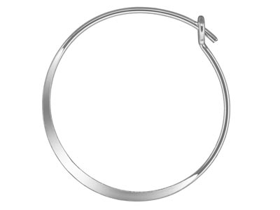 Aro Tipo Criolla De Alambre Plano De 20 mm, Plata 925, Paquete De 3 Pares - Imagen Estandar - 1