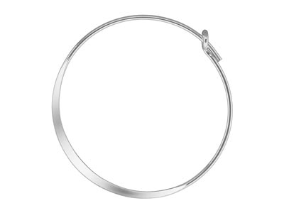 Aro De Hilo Plano De 25 mm, Plata 925, Bolsa De 3 Pares - Imagen Estandar - 1