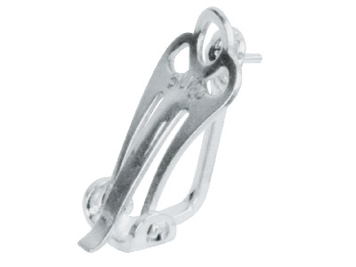 Sistema De Clip Para Perlas Con Casquilla De 4mm, Plata 925, Cada Uno