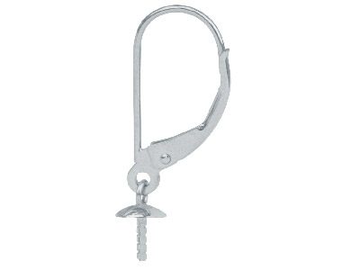Pendiente Con Varilla De Casquillo De 4 mm, Plata 925, Cada Una Casquilla Colgante - Imagen Estandar - 1