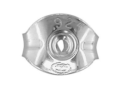 Cierre De Pendiente Ligero, Plata 925, Bolsa De 10 Pares - Imagen Estandar - 3