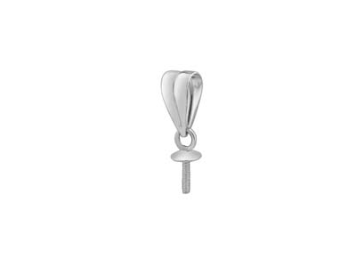 Fianza Estriada Para Perla, Calota De 3 mm, Plata 925 - Imagen Estandar - 1