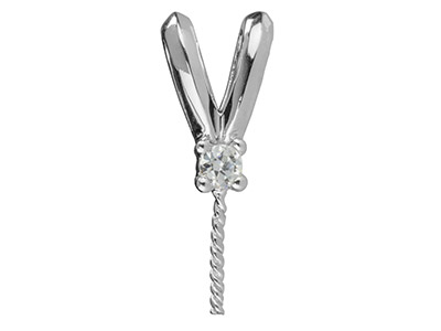 Fianza Con Varilla 11,6 mm, Plata 925 Con Circonita - Imagen Estandar - 2