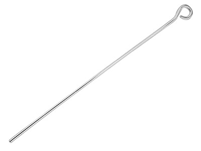 Varilla De 50 MM Con Cabeza Con Anilla De 3,47 Mm, De Plata 925, Bolsade 20
