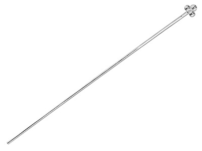 Varilla De 50 MM Con Cabeza De 3 Bolas, De Plata 925, Bolsa De 20
