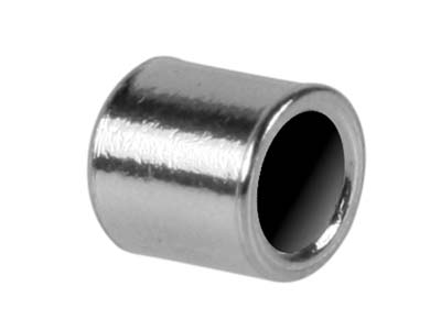 Tubo De Engarce Beadalon De Plata De Ley, Diámetro Interno De 1,3 MM X 2 Mm, Paquete De 12.