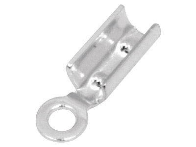 Terminal De 2mm Para Cordn De Cuero, Plata 925, Bolsa De 10