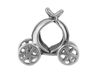 Charm Bead, Motivo Carruaje 11mm, Plata 925