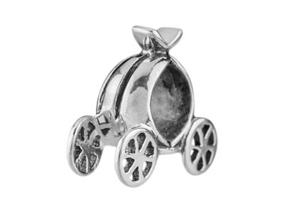 Charm Bead, Motivo Carruaje 11 mm, Plata 925 - Imagen Estandar - 2