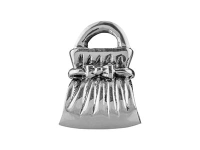 Charm En Forma De Bola, Motivo Bolso 13,30mm, Plata 925