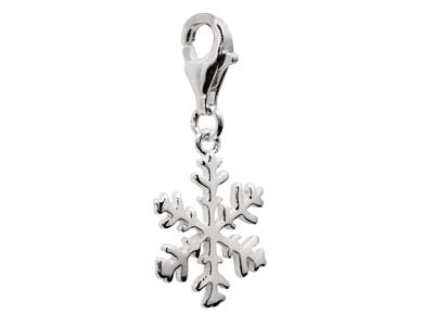 Charm Copo De Nieve Con Manilla, Plata 925 - Imagen Estandar - 2