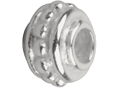 Cuenta Fantasía De 6 mm Con 2 Agujeros, Plata 925 - Imagen Estandar - 1