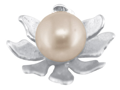 Casquillo De Flor 11 mm, Para Perla, Plata 925 - Imagen Estandar - 2