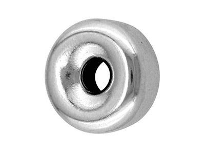 Separador Plano 2 Agujeros 5mm, Plata De Ley 925
