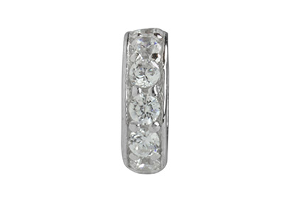 Separador Para Perlas De 6 mm, Plata 925 Con Zirconia - Imagen Estandar - 3