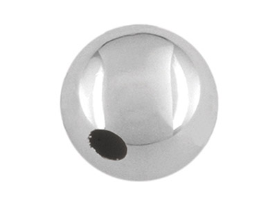 Abalorio Redondo Liso De Plata De Ley, 4 Mm, Abalorio De 1 Agujero - Imagen Estandar - 1