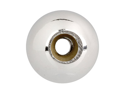 Cuenta De Tope 6 mm 2 Agujeros, Núcleo De Silicona, Plata 925 - Imagen Estandar - 2