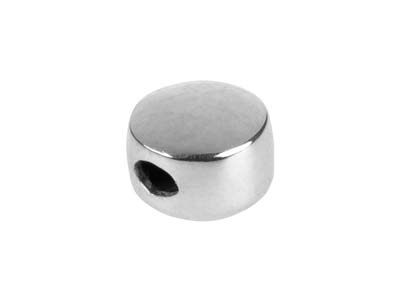 Bola De Tope Plana 7mm, Ncleo De Silicona, Plata 925