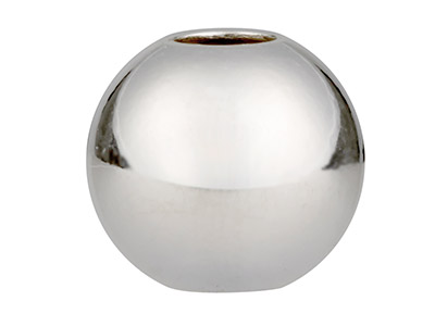 Bola De Parada 8mm 2 Agujeros, Ncleo De Silicona, Plata 925