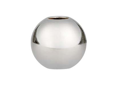 Bola De Tope 4mm 2 Agujeros, Corazn De Silicona, Plata 925