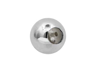 Bola De Tope 4 mm 2 Agujeros, Corazón De Silicona, Plata 925 - Imagen Estandar - 3