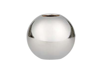 Bola De Tope 9mm 2 Agujeros, Ncleo De Silicona, Plata 925