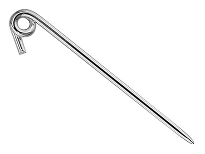 Pasador De Broche Girado 25 mm, Plata 925 - Imagen Estandar - 1