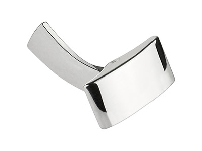 Sistema De Gemelos Rectangulares, Plata 925, Por Pieza
