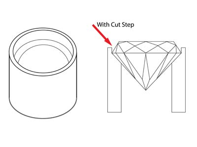 St Sil Tube Setting 4.6mm Semi Finished Cast Collet - Imagen Estandar - 4