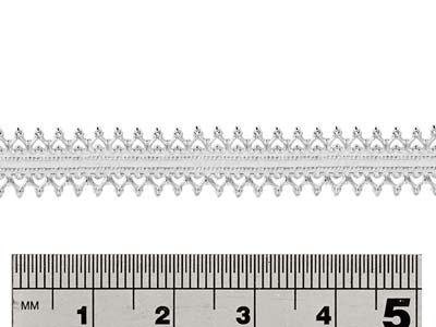 Banda Doble Galería Corazones Invertidos, 0,50 X 8,50 mm, Plata 925 Semidura - Imagen Estandar - 2