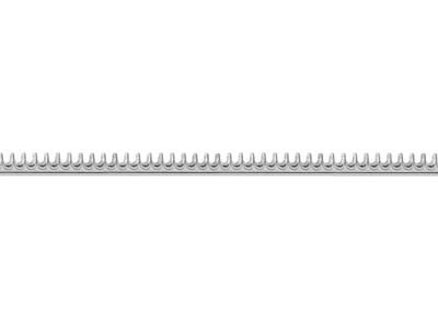 Banda De Galera Con Diseño De Concha 0,50 X 2,60 Mm, Plata 925 De Medio-duro