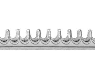 Banda De Galería Con Diseño De Concha 0,50 X 2,60 Mm, Plata 925 De Medio-duro - Imagen Estandar - 3