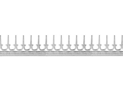 Banda De Galera De Daga, 0,90 X 9,30mm, Plata 925 Semidura
