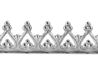 Banda De Galería De Corazones Invertidos, 0,60 X 4,50 mm, Plata 925 Semidura - Imagen Estandar - 3