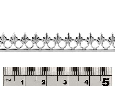 Banda De Galería De Anillos & Flores, 0,80 X 8,90 mm, Plata 925 Semidura - Imagen Estandar - 2