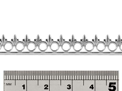 Tira De Galería De Anillo Y Flor De Plata De Ley, 8,9 MM - Imagen Estandar - 2