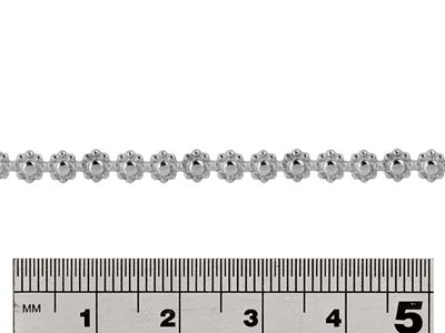 Banda De Galería Guirnalda De Margaritas, 1,50 X 3,70 mm, Plata 925 Semidura - Imagen Estandar - 2
