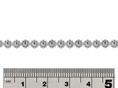 Tira De Galería De Mora Con Guirnalda De Margaritas De Plata De Ley, 3,7 MM - Imagen Estandar - 2