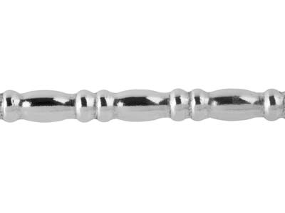 Hilo Perlado Alternado, Ovalado Y Rondel 1 mm, Plata 925 Semidura - Imagen Estandar - 3