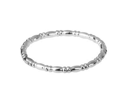 Hilo Perlado Alternado, Ovalado Y Rondel 1 mm, Plata 925 Semidura - Imagen Estandar - 4