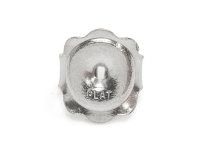 Cierres De Mariposa Grandes De Platino - Imagen Estandar - 2