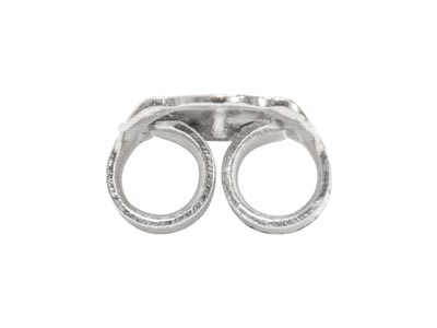 Cierres De Mariposa Grandes De Platino - Imagen Estandar - 3