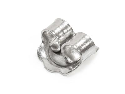 Cierres De Mariposa Grandes De Platino - Imagen Estandar - 5