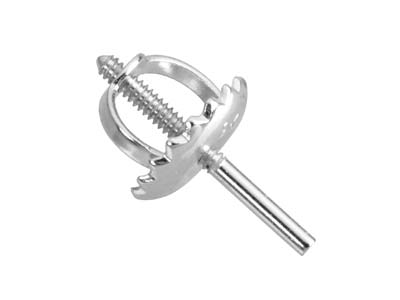 Poussette Con Varilla Roscada, Platino 950, La Pieza