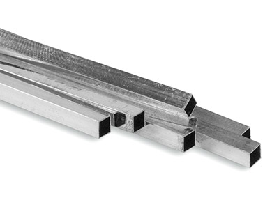 Tubo Cuadrado 2,25 X 1,75 X 0,25mm, Plata 925 Mm, 100 Plata Reciclada