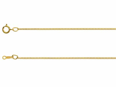 Cadena Barbada De 1,2mm Chapada En Oro, 1640cm
