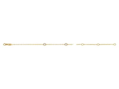 Collar De Forat Y xido De Circonio, 45cm, Gold Filled
