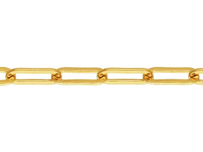 Brazalete De Cadena De Oro Laminado Con Clip De 6,5